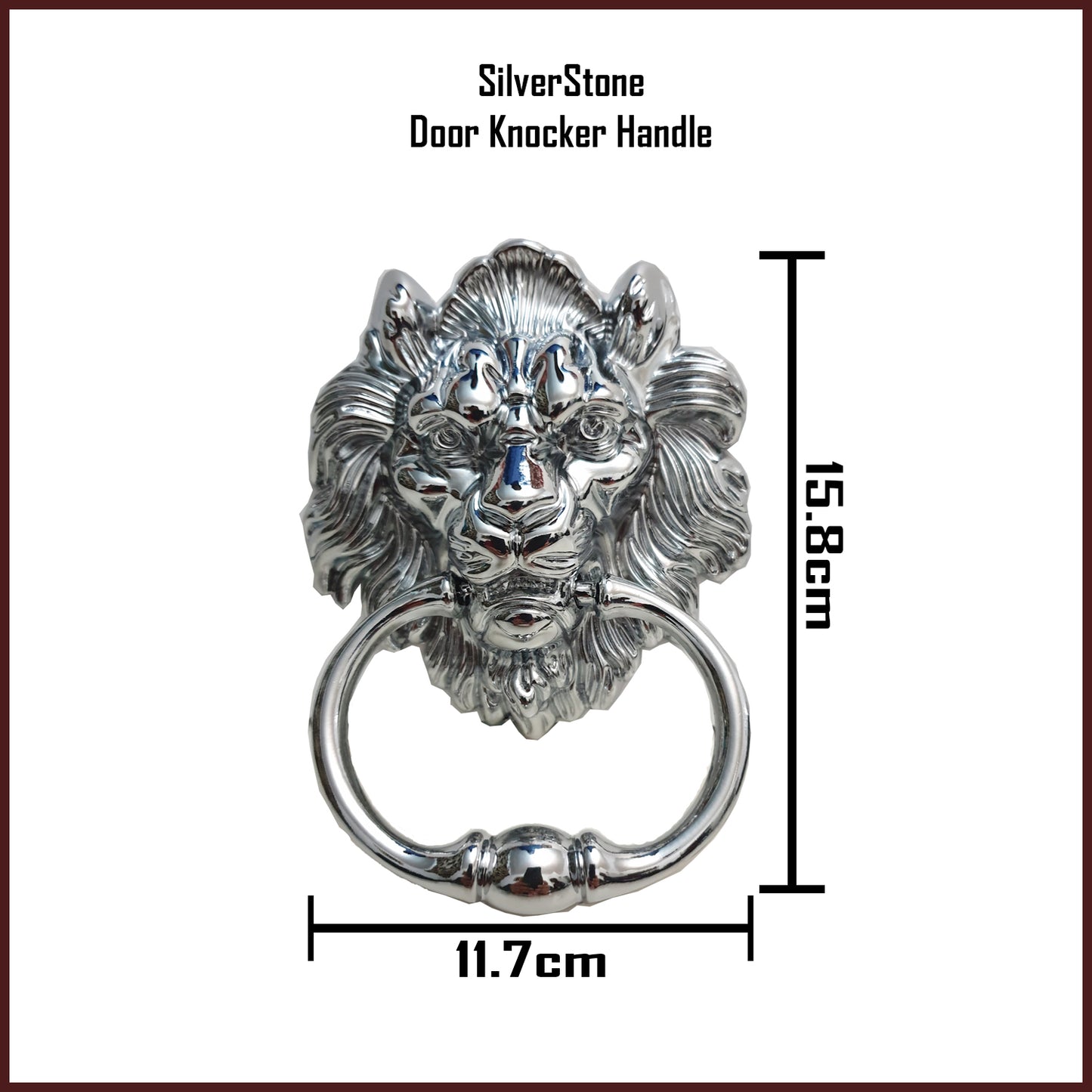 15.8cm Lion Head Door Knocker With Screws For Front Door