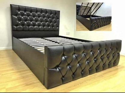 The Superior Leather Ottoman Storage Bed