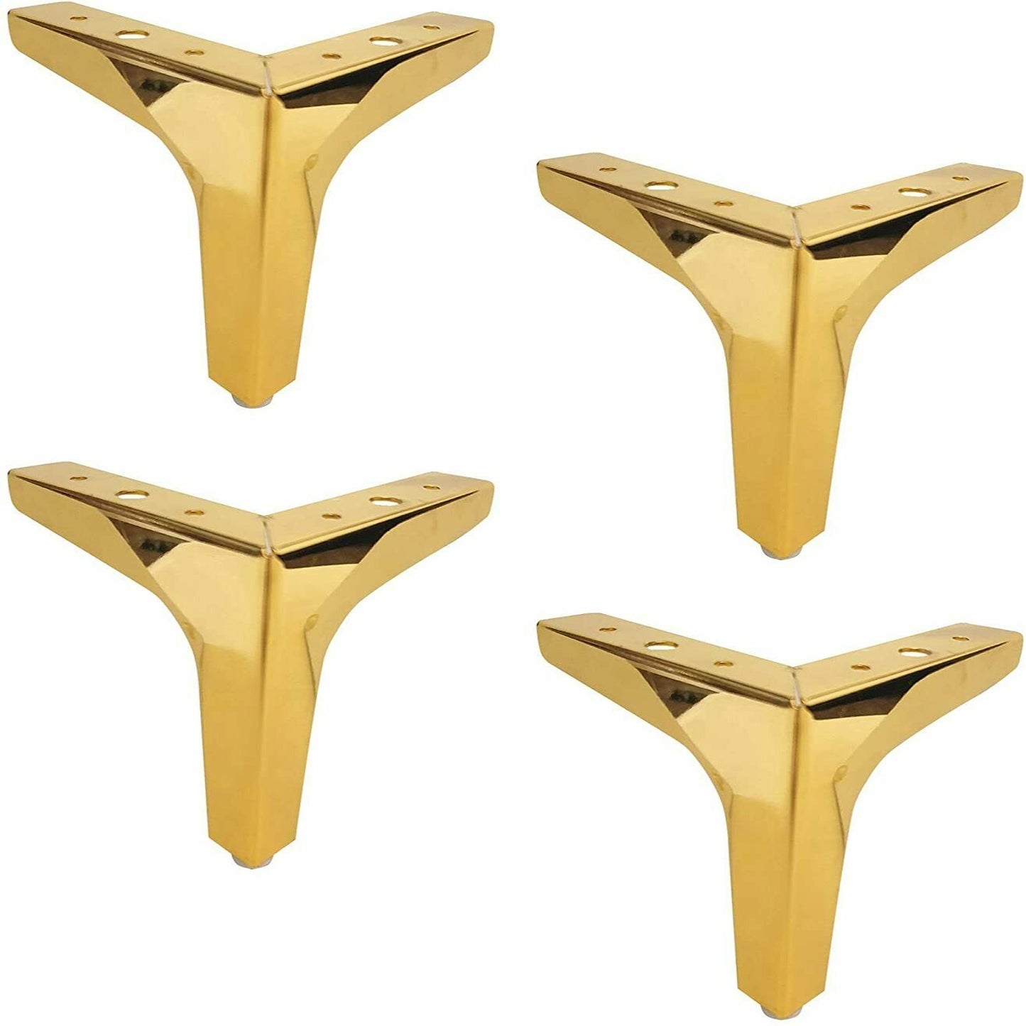 4x Modern Metal Gold Diamond Triangle Furniture Feet For Sofa