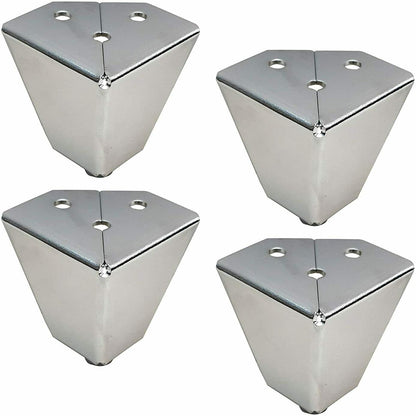 4x Modern Metal Diamond Triangle Furniture Feet For Sofa