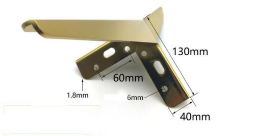 1x 15cm Gold Furniture Leg Heavy Duty Metal Support Leg Bracket For Sofa